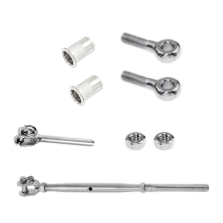 Kit 7 - Wire Balustrade For Metal Post Kit Jaw Swage Bottlescrew System